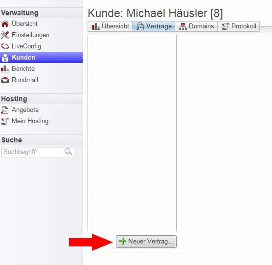 Vertrags-ID in LiveConfig eingeben