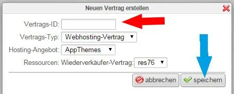 Vertrag speichern in LiveConfig