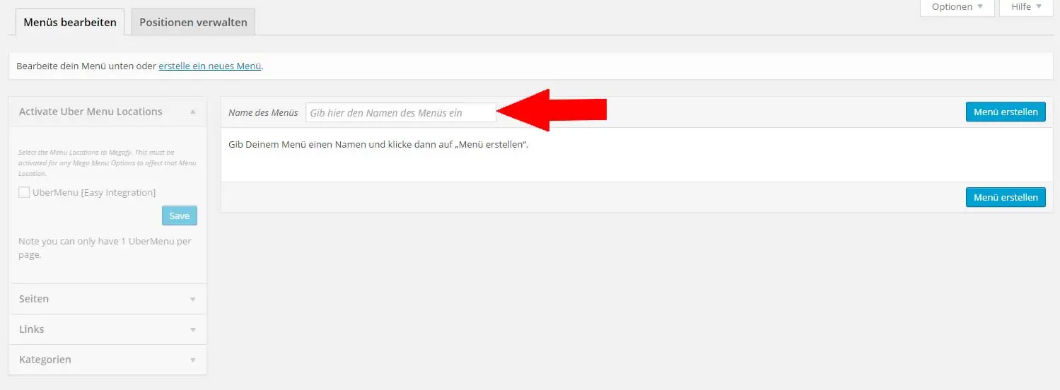 WordPress Menü erstellen 9 Menüname in WordPress vergeben
