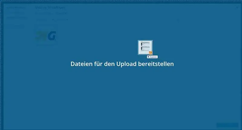 Wordpress PDF in Seite einfügen 10 PDF-Datei per Drag and Drop in die Mediathek hochladen
