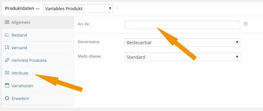 Produkt mit Woocommerce anlegen 21 WooCommerce: Variables Produkt auswählen