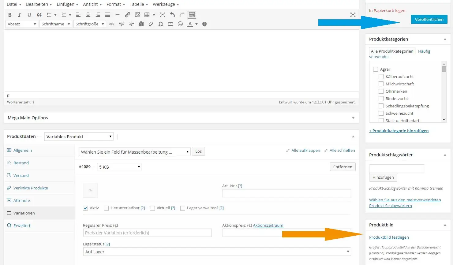 Produkt mit Woocommerce anlegen 26 WooCommerce-Produkt veröffentlichen