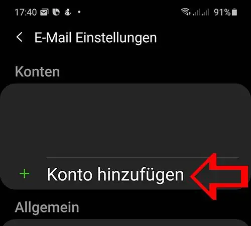 Android eMail einrichten 10 Neues Konto auf Android hinzufügen