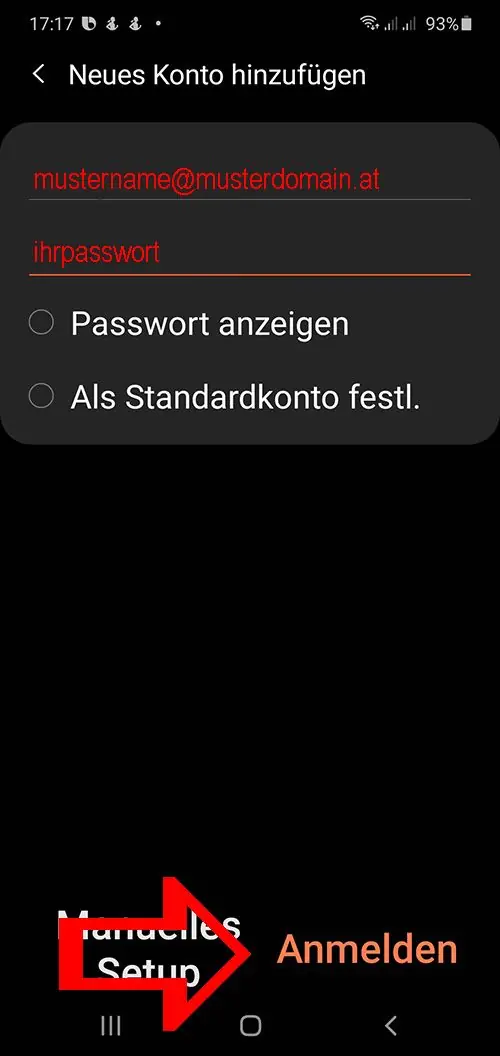 Android eMail einrichten 12 E-Mail Zugangsdaten auf Android eingeben