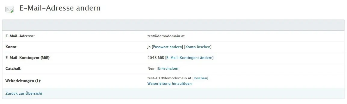 eMail Weiterleitung in Froxlor anlegen 10 E-Mail-Weiterleitungen in Froxlor verwalten