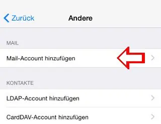 Apple IOS eMail einrichten 9 Mail-Account in iPhone Mail hinzufügen