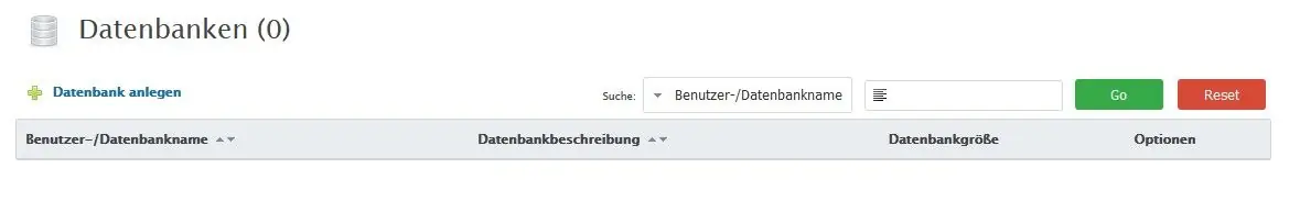 MySQL Datenbank in Froxlor anlegen 6 Neue MySQL-Datenbank in Froxlor anlegen