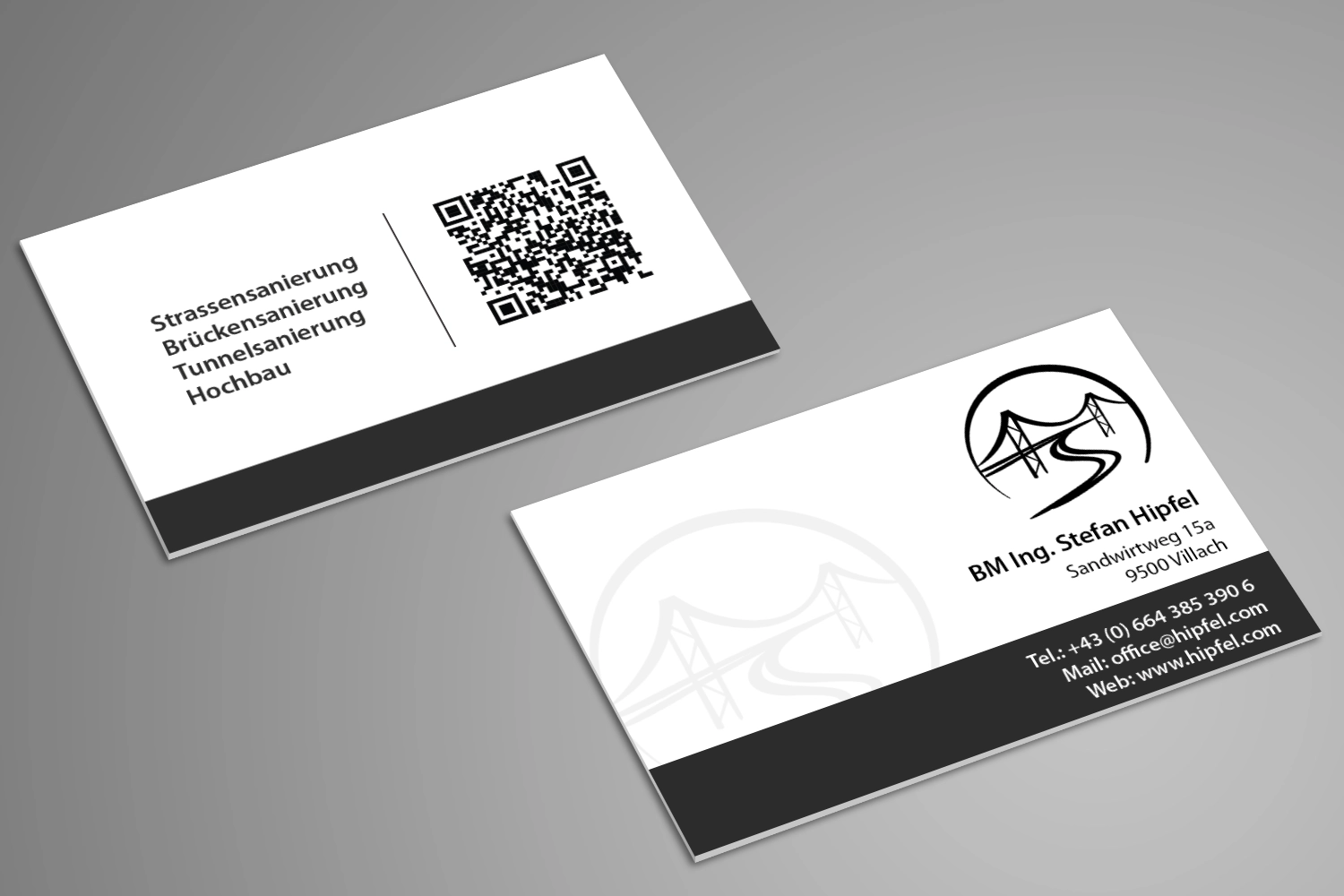 Visitenkarten Baumeister Ing. Stefan Hipfel