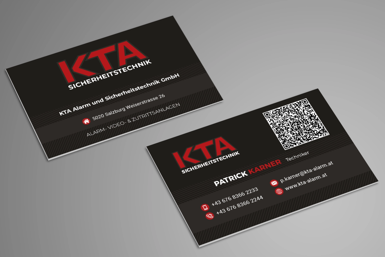 Visitenkarten Erstellung KTA Sicherheitstechnik