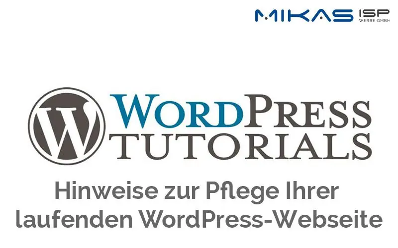 Pflege WordPress-Webseite