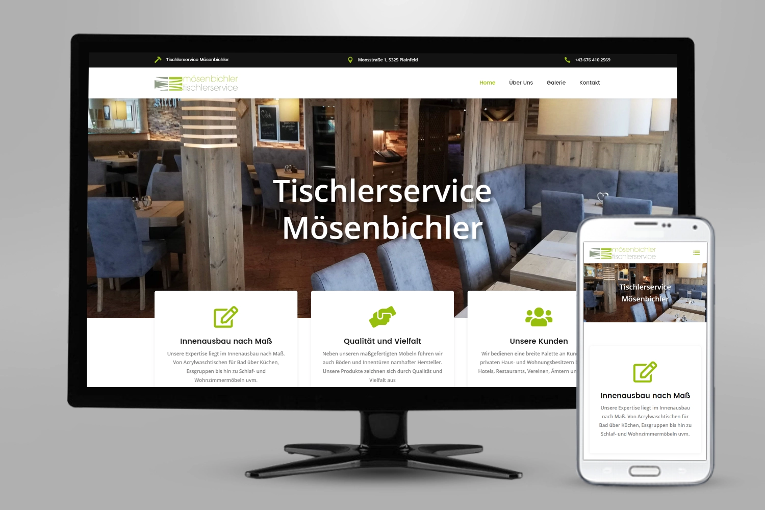 Webseite Tischlerservice Mösenbichler