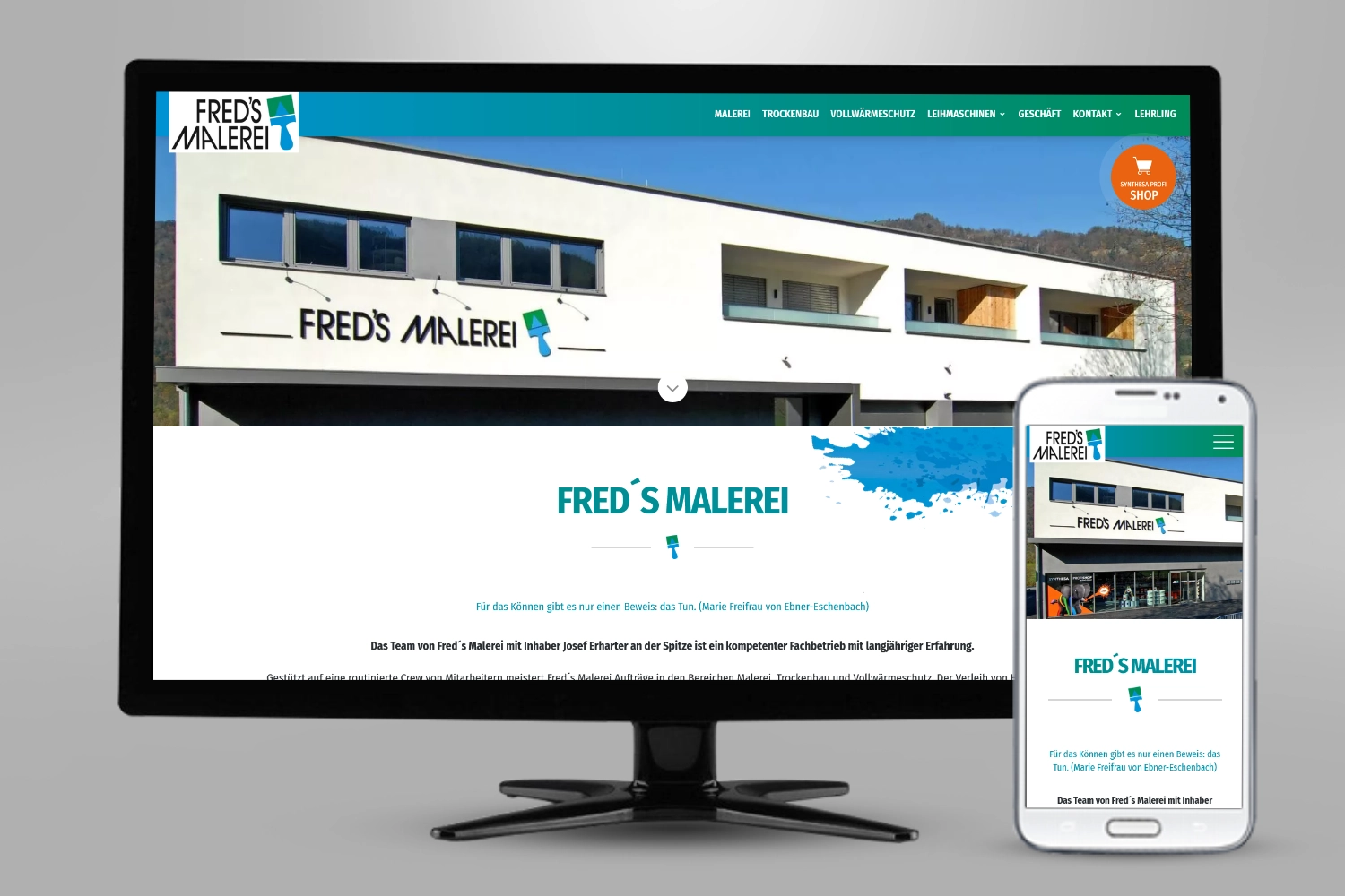 Webdesign Fred’s Malerei