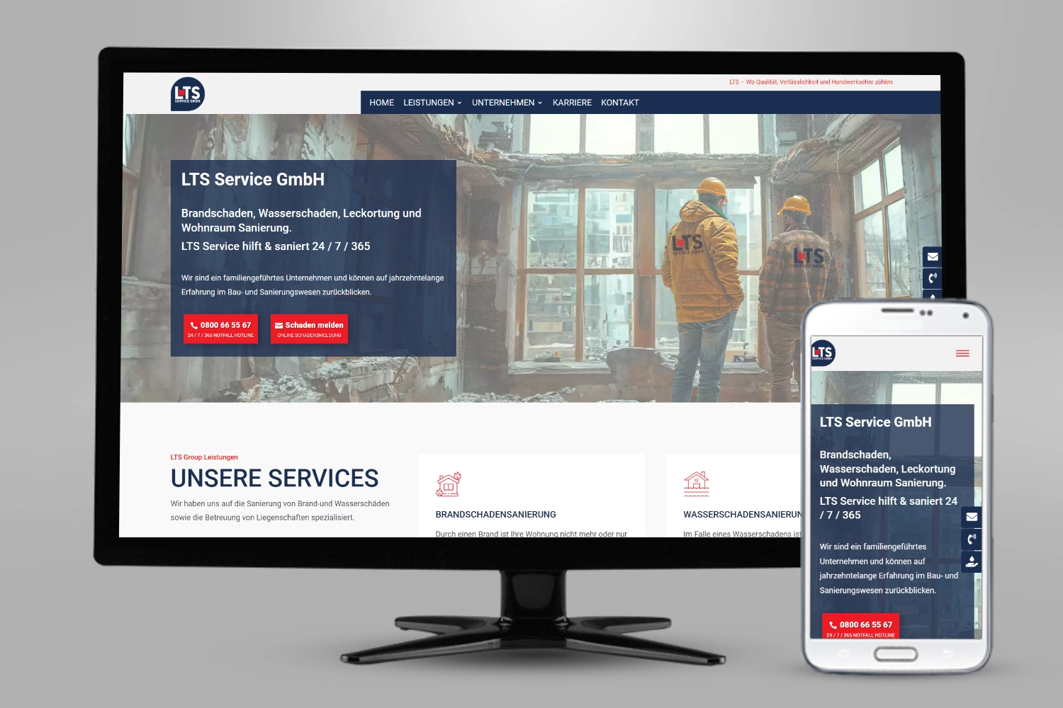 Webseite LTS Service GmbH