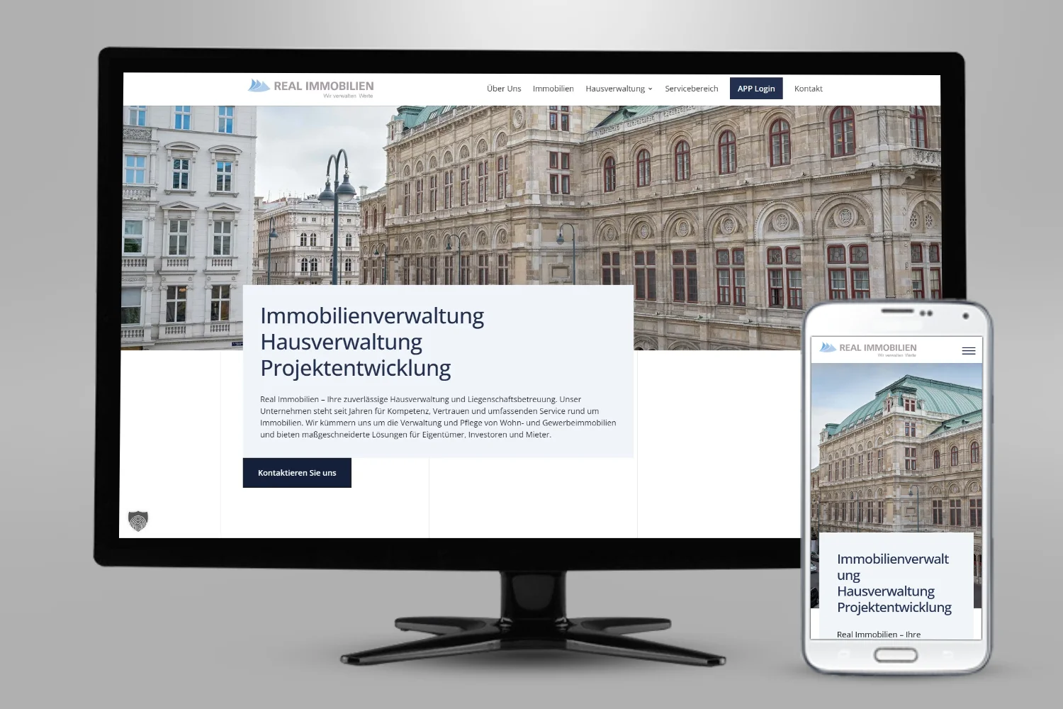 Webseite Real Immobilien