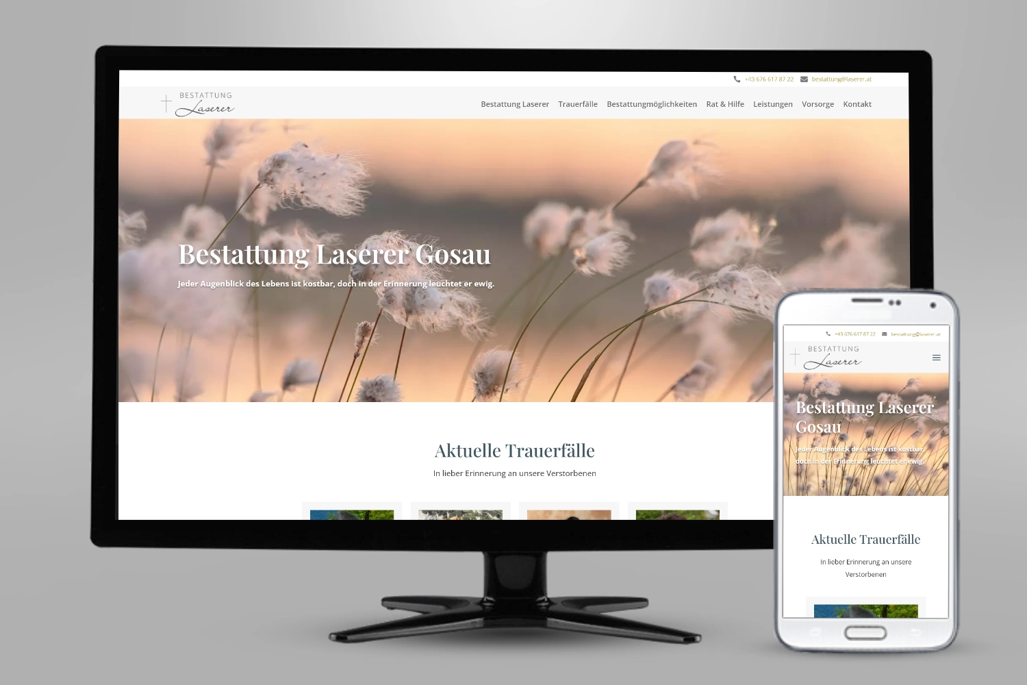 Webseite Bestattung Laserer