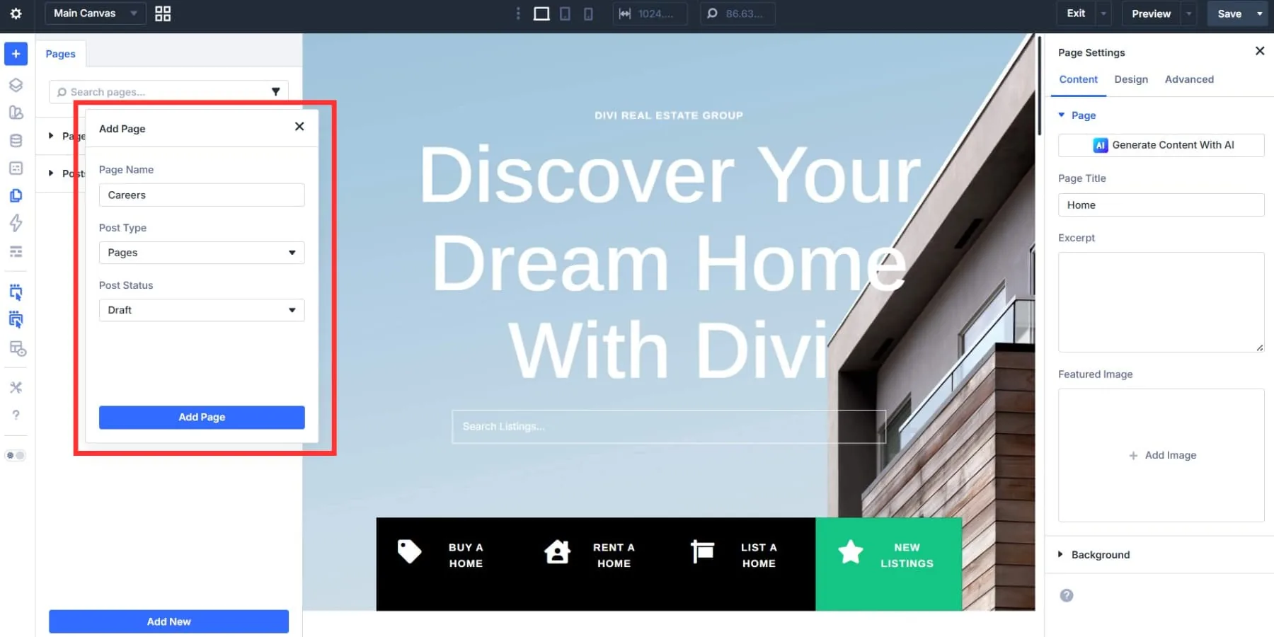 Effizientes Arbeiten mit dem Divi 5 Page Manager 6 Effizientes Arbeiten mit dem Divi 5 Page Manager