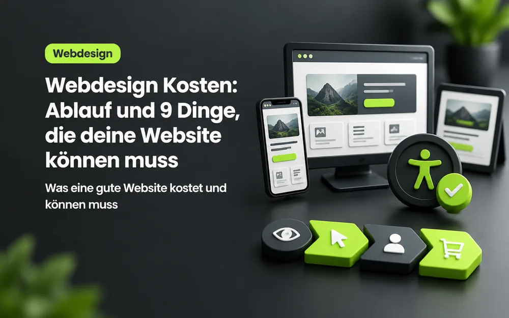 Beitragsbild: Webdesign Kosten: Ablauf und 9 Dinge, die deine Website können muss