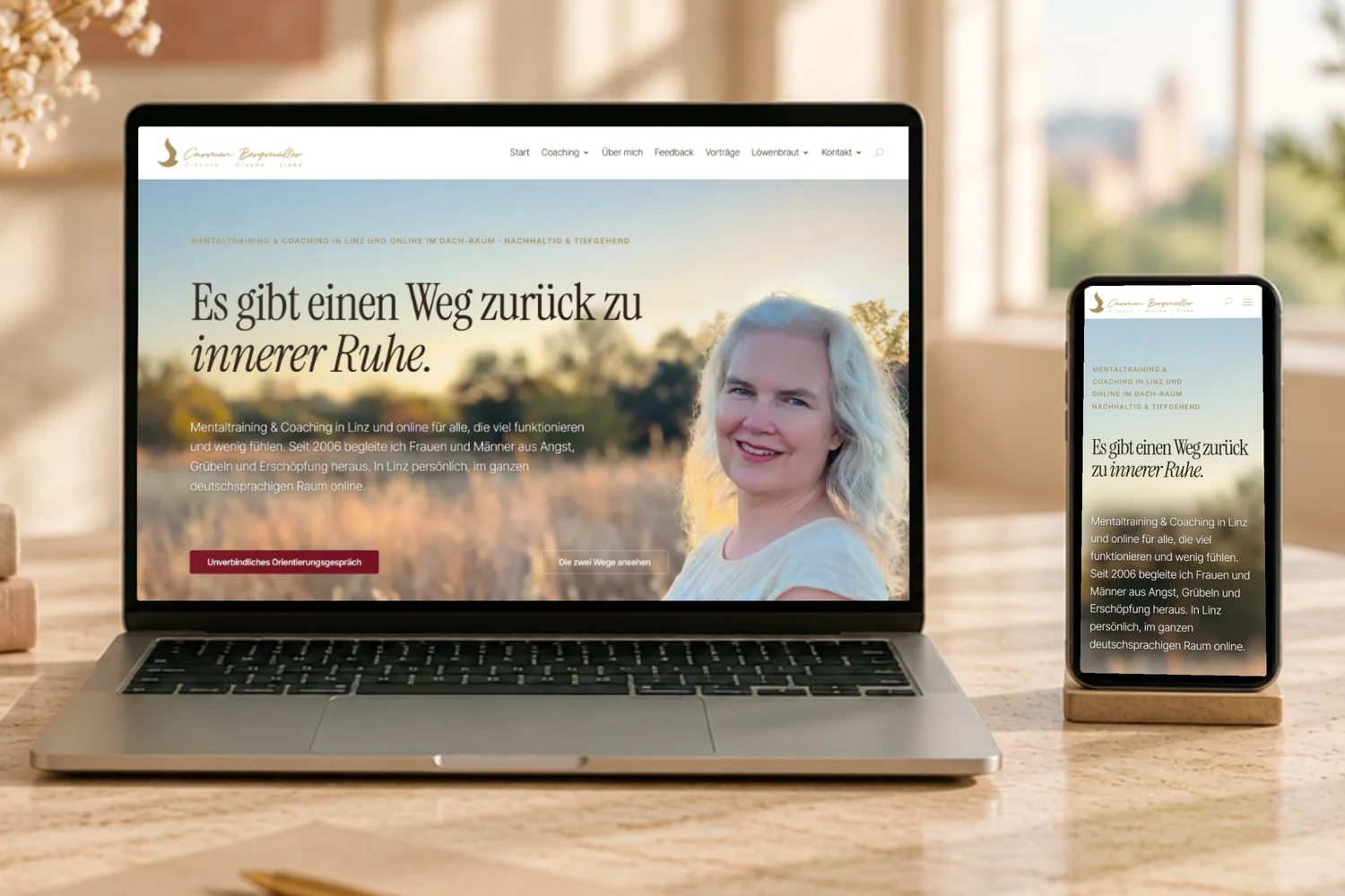 Website Carmen Bergmüller – Webdesign Referenz | MIKAS Website Carmen Bergmüller